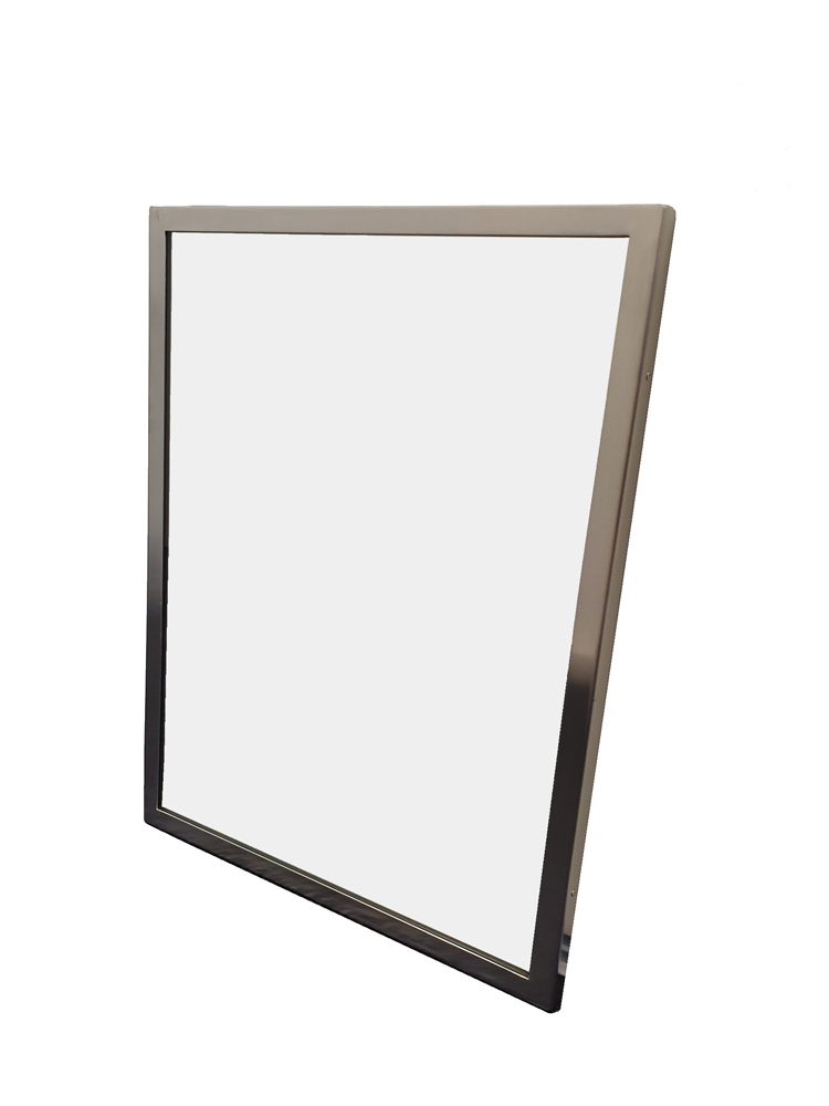 450mmW x 1000mmH Framed Mirror in Satin Stainless Steel