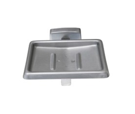 Soap Dish with Drain in Satin Stainless Steel