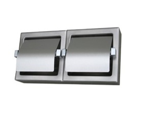 Double Toilet Roll Holder in Satin Stainless Steel