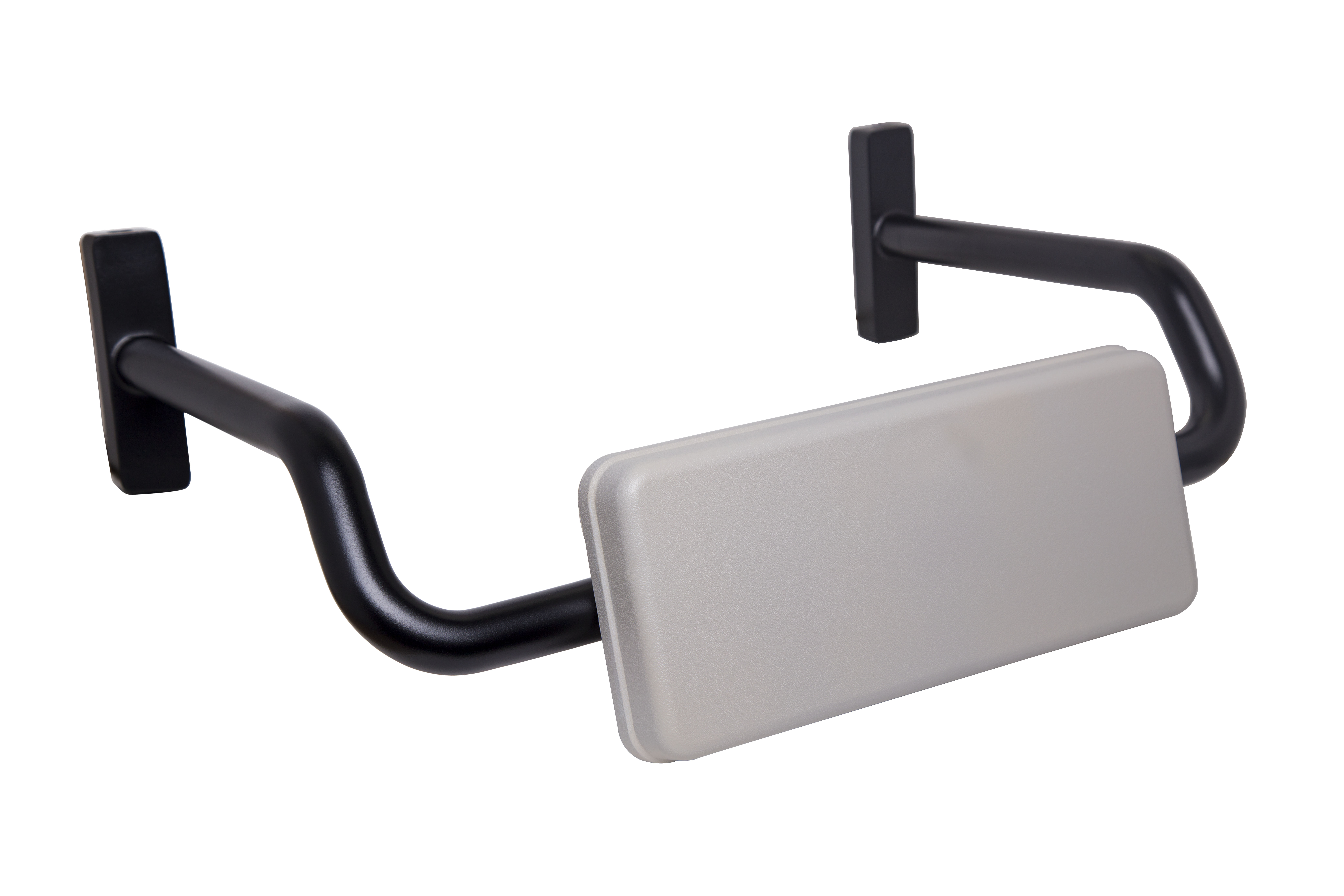 Curved Rail Padded Backrest in Designer Black