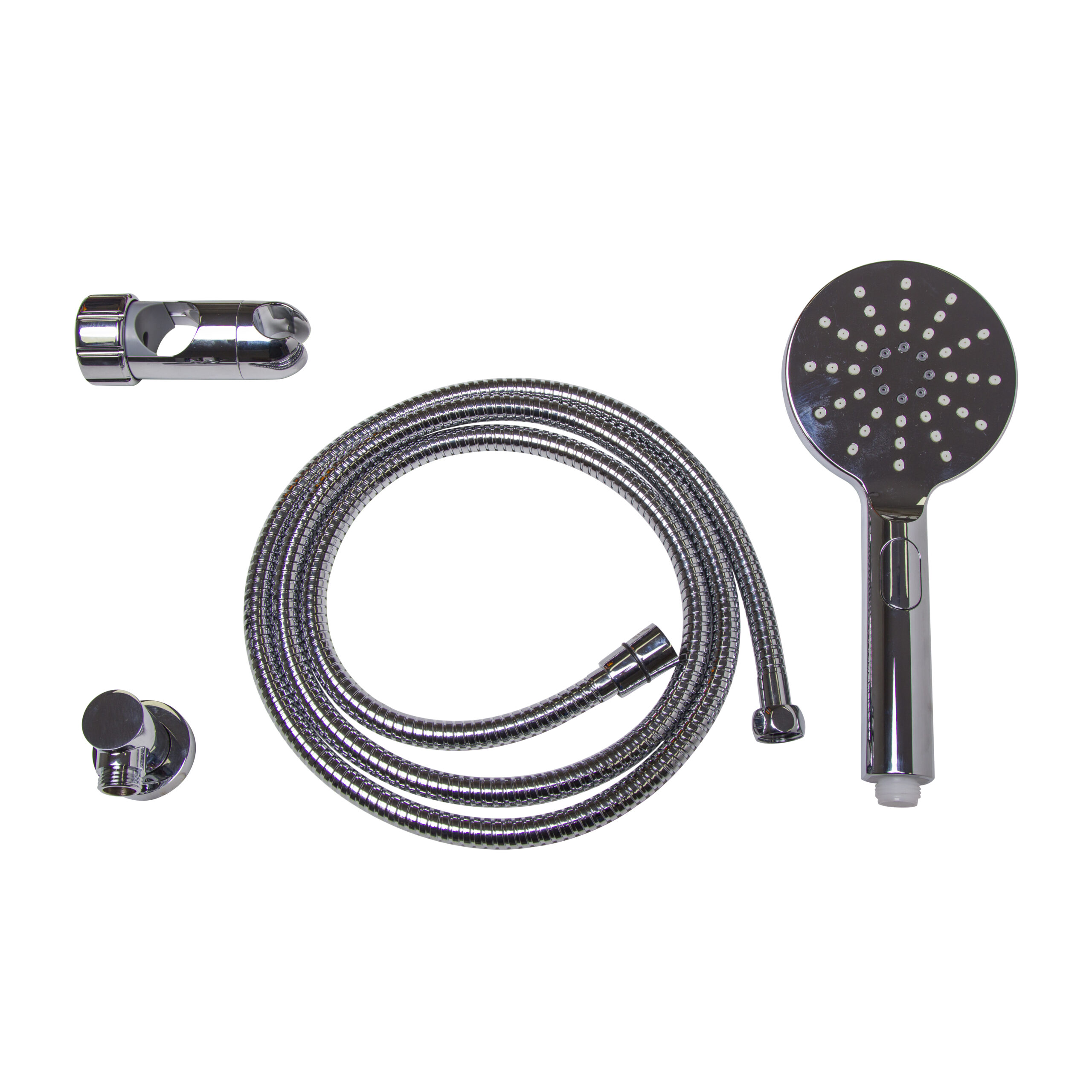 32mm 3 Function Grab Rail Shower Kit in Satin Chrome Plate