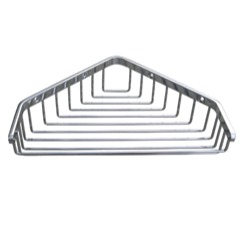 Large Corner Soap Basket in Bright Chrome Plate