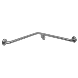 750mm x750mm Corner Wall Flush Mount Shower Grab Rail LH in Satin Stainless Steel